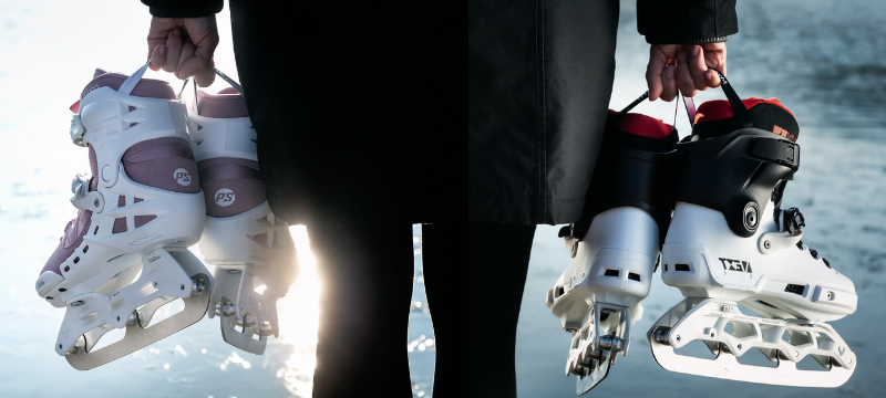 Lední nože pro inline brusle - zimní bruslení na kolečkových bruslích